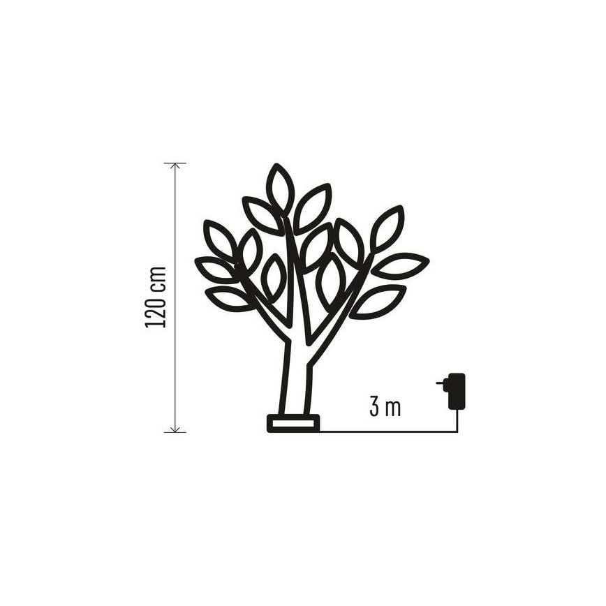 LED Väli jõulukaunistus 72xLED/3,6W/230V IP44 soe valge