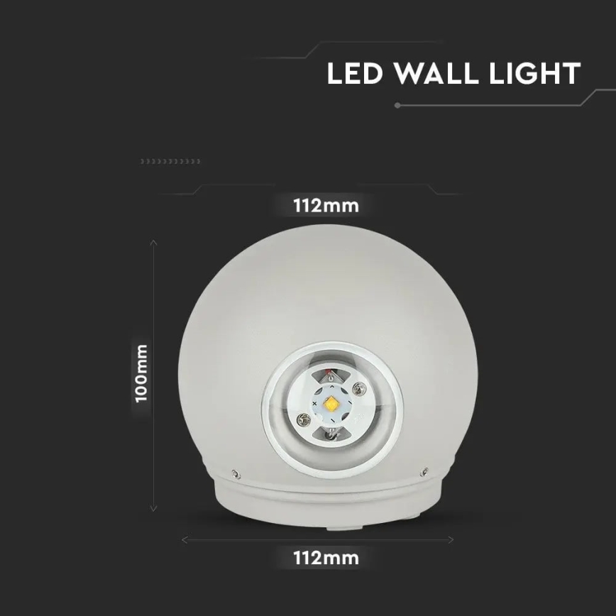 LED Väli seinavalgusti LED/6W/230V 3000K IP65 hall