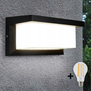 LED Väli seinavalgusti NEELY 1xE27/9W/230V 4000K IP54 must