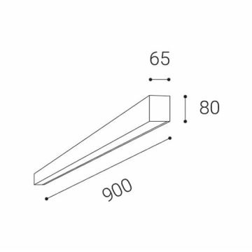 LED2 - LED Laevalgusti LINO LED/24W/230V 3000K/3500K/4000K must 90 cm