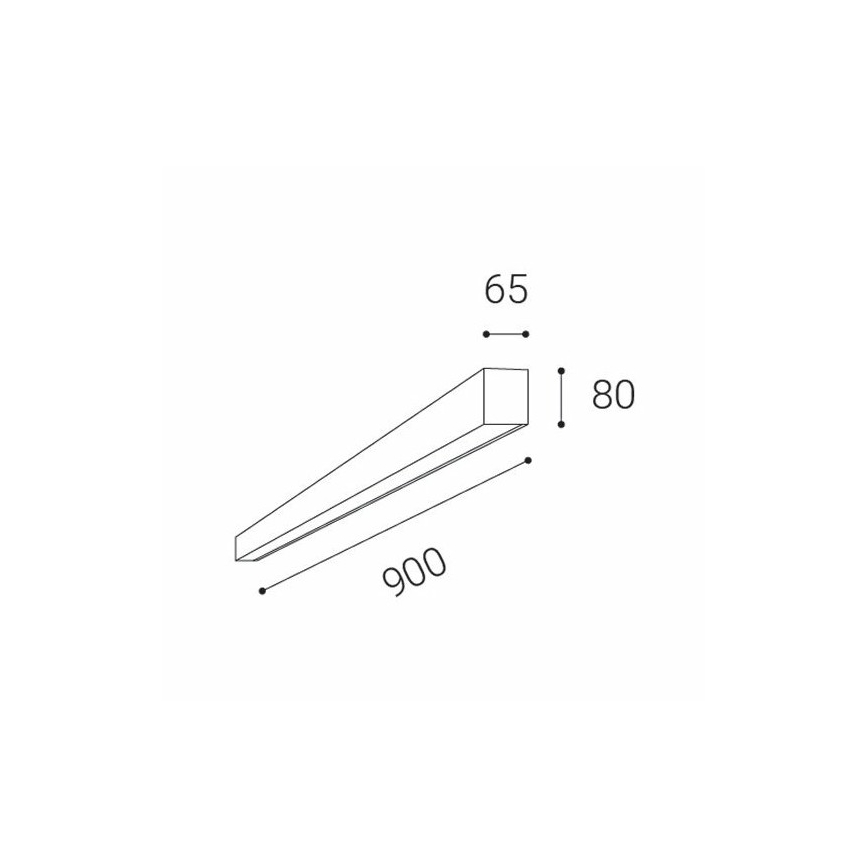 LED2 - LED Laevalgusti LINO LED/24W/230V 3000K/3500K/4000K must 90 cm