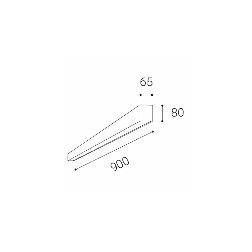 LED2 - LED Laevalgusti LINO LED/24W/230V 3000K/3500K/4000K valge 90 cm