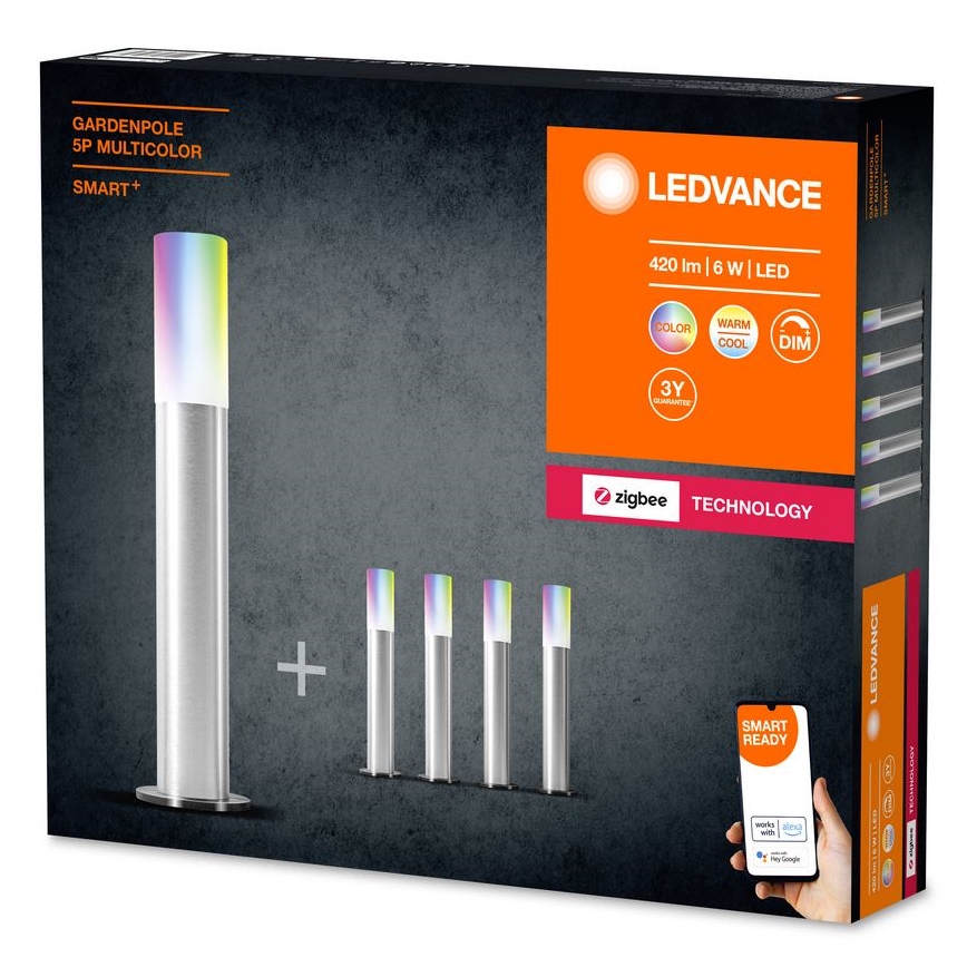 Ledvance - KOMPLEKT 5x LED RGBW Hämardatav väli lamp SMART+ GARDENPOLE LED/6W/230V IP44