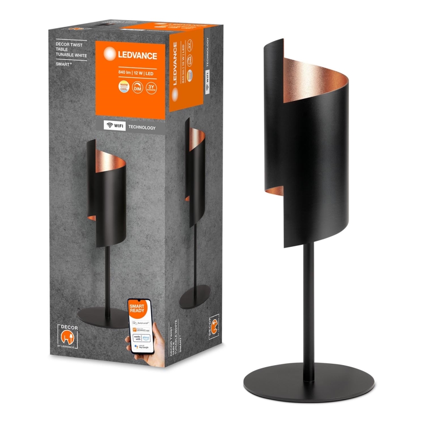 Ledvance - LED Hämardatav laualamp SMART+ DECOR TWIST LED/12W/230V 3000-6500K Wi-Fi must