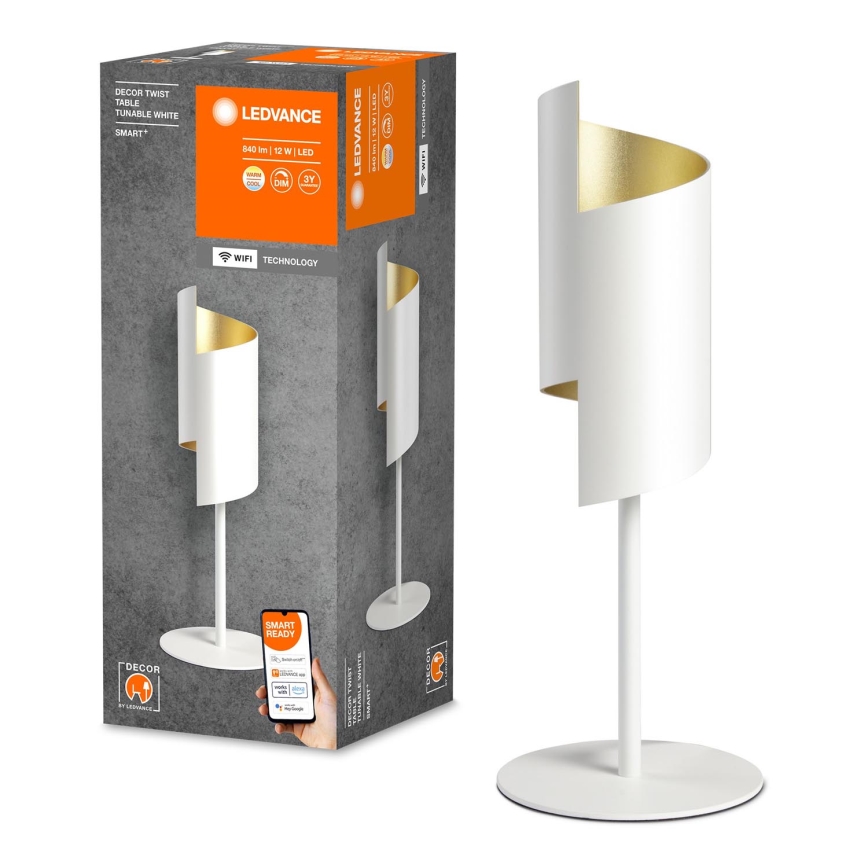 Ledvance - LED Hämardatav laualamp SMART+ DECOR TWIST LED/12W/230V 3000-6500K Wi-Fi valge