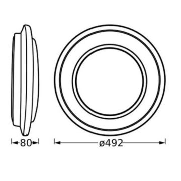 Ledvance - LED Laevalgusti ORBIS BERLIN LED/36W/230V hõbedane