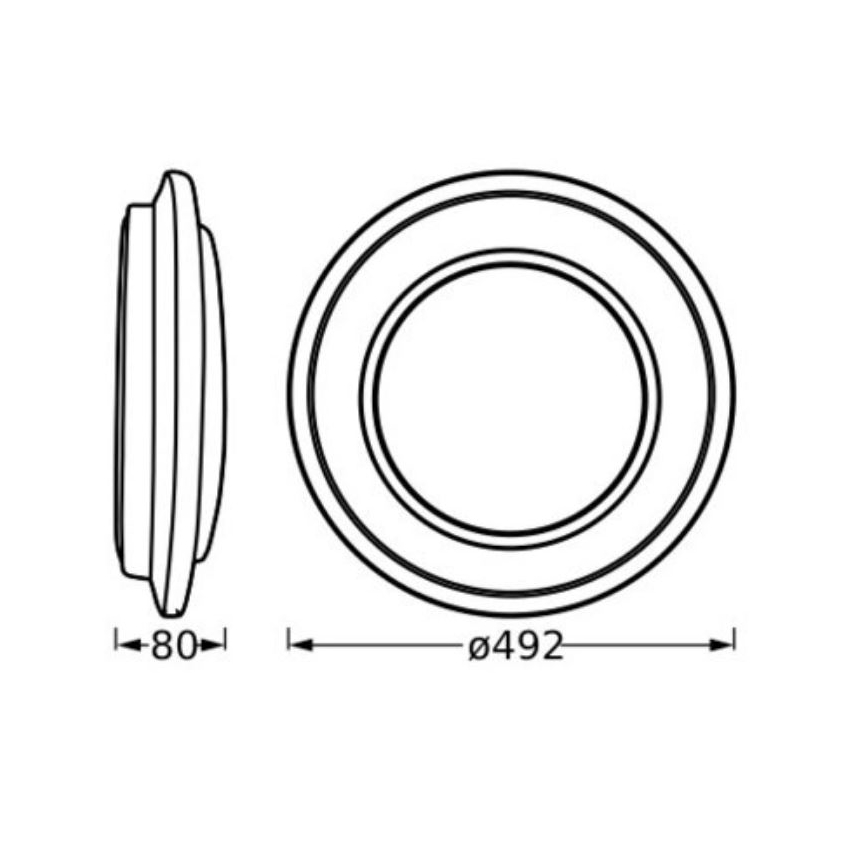 Ledvance - LED Laevalgusti ORBIS BERLIN LED/36W/230V hõbedane