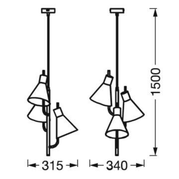 Ledvance - LED Lühter DECOR TOKIO 3xLED/4,6W/230V