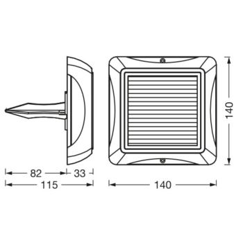 Ledvance - LED Hämardatav päikesepaneeliga lamp ENDURA STYLE SOLAR LED/1,2W/3,7V IP65