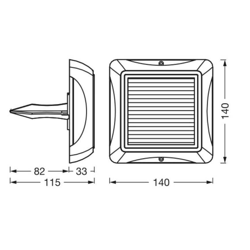 Ledvance - LED Hämardatav päikesepaneeliga lamp ENDURA STYLE SOLAR LED/1,2W/3,7V IP65