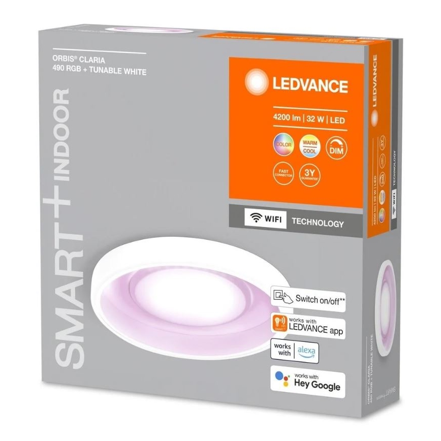 Ledvance- LED RGBW Hämardatav laevalgusti SMART+ CLARIA LED/32W/230V 2700-6500K Wi-Fi