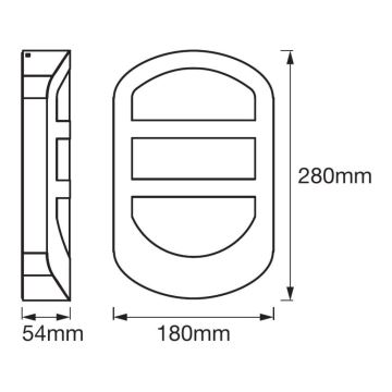 Ledvance - LED Väli seinavalgusti PLATE 1xLED/12W/230V IP44