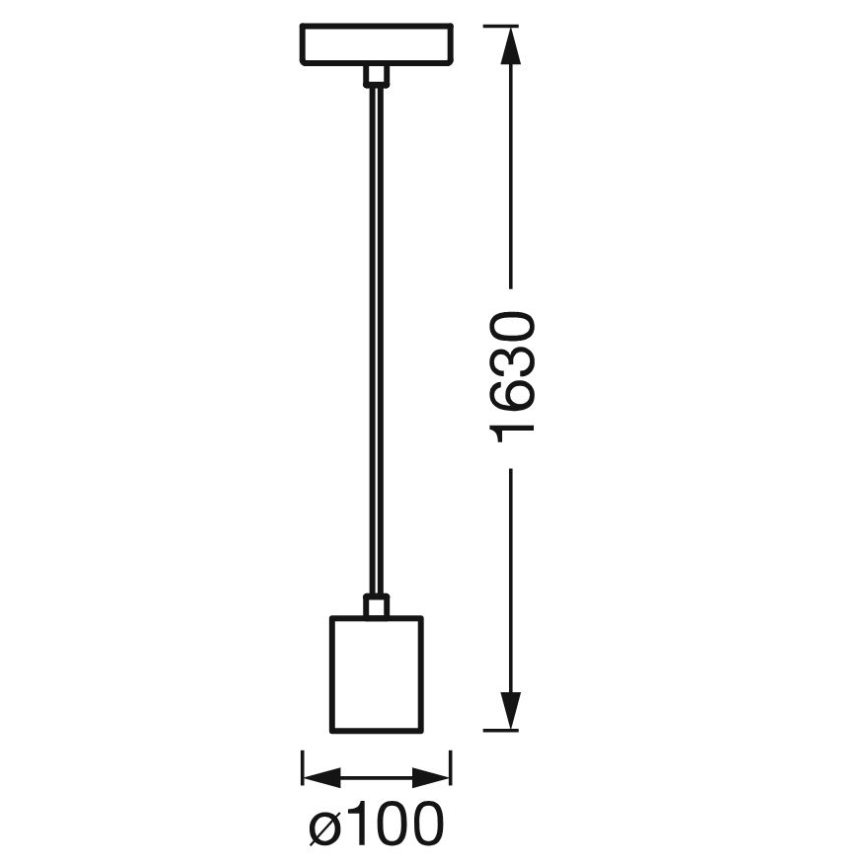 Ledvance - Lühter PENDULUM 1xE27/15W/230V kummi-viigipuu