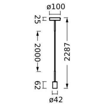 Ledvance - Lühter PENDULUM NEEDLE 1xE27/15W/230V