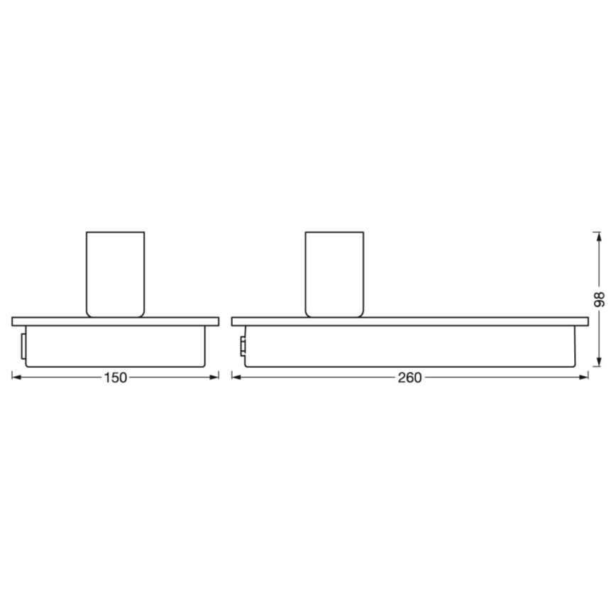 Ledvance - Puutetundlik laualamp koos USB ühendusega DECOR WOOD 1xE27/8W/230V kummi-viigipuu