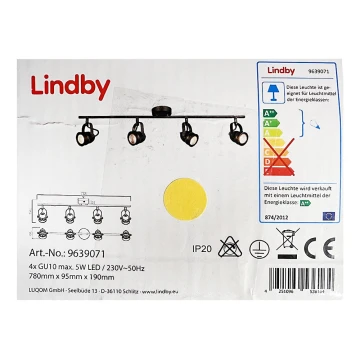 Lindby - Kohtvalgusti LEONOR 4xGU10/5W/230V