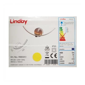 Lindby - LED Seinavalgusti IVEN LED/7W/230V