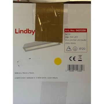 Lindby - LED Seinavalgusti TJADA 3xG9/3W/230V