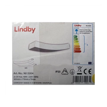Lindby - Seinavalgusti LEANDER 2xG9/20W/230V