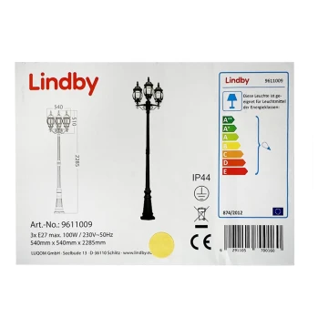 Lindby - Välivalgusti 3xE27/100W/230V IP44