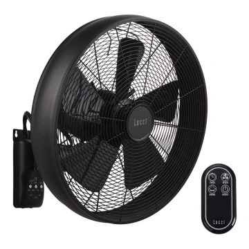 Lucci air 213124 - Seinaventilaator BREEZE 55W/230V must + pult