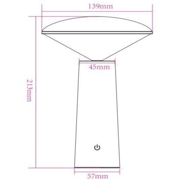 Lucide 02807/04/30 - LED Hämardatav puutetundlik välilamp JIVE LED/3W/5V 3000/4750/6500K IP44 must