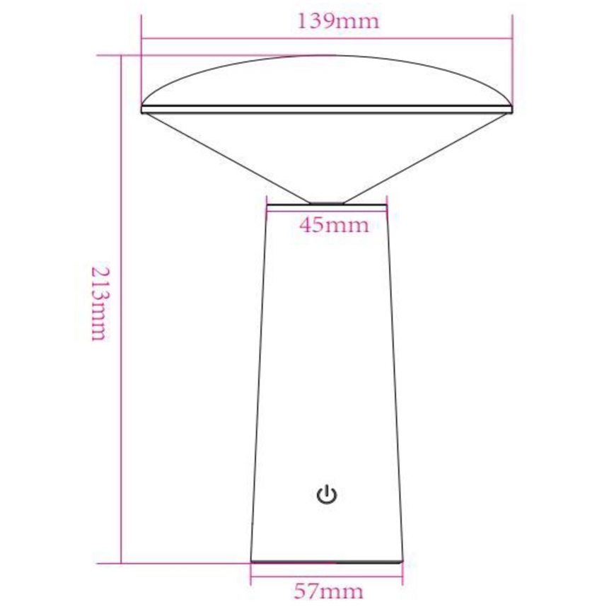 Lucide 02807/04/30 - LED Hämardatav puutetundlik välilamp JIVE LED/3W/5V 3000/4750/6500K IP44 must