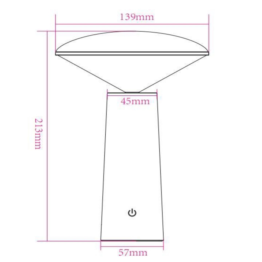 Lucide 02807/04/31 - LED Hämardatav puutetundlik välilamp JIVE LED/3W/5V 3000/4750/6500K IP44 valge