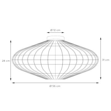 Lucide 03135/56/72 - Laevalgusti MAGALI 1xE27/40W/230V d. 56 cm beež