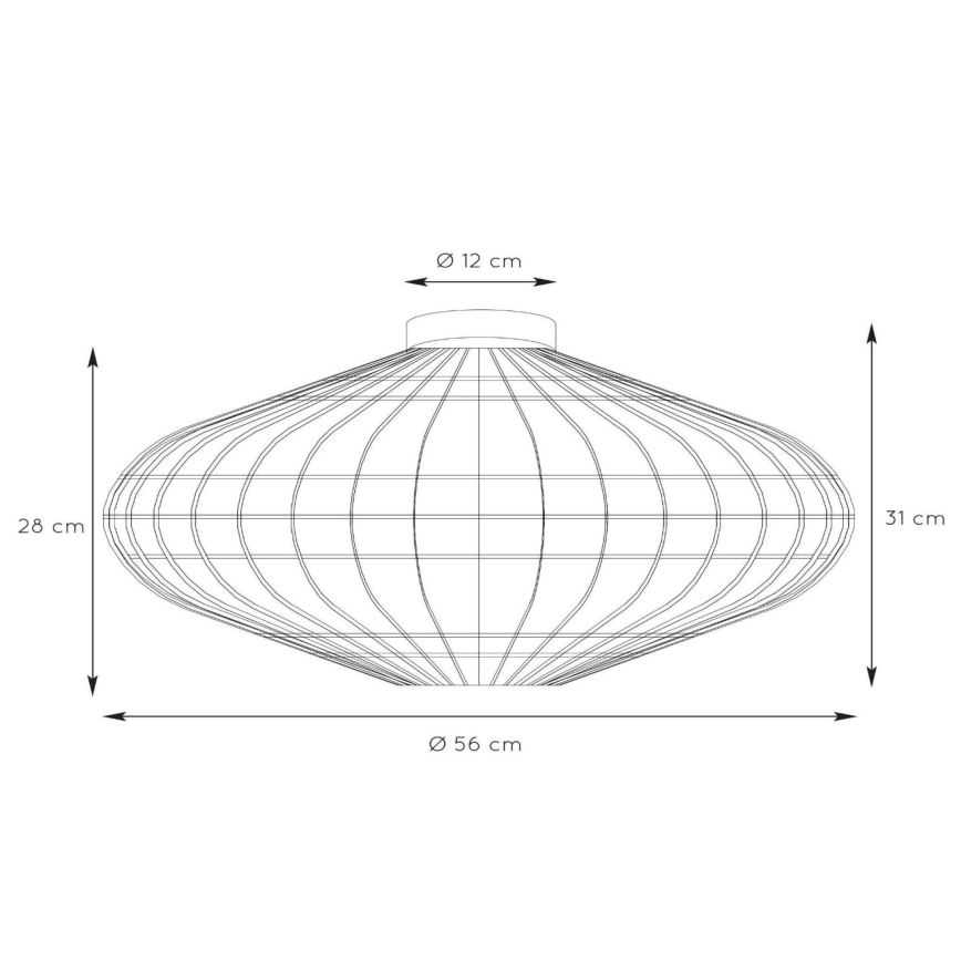 Lucide 03135/56/72 - Laevalgusti MAGALI 1xE27/40W/230V d. 56 cm beež