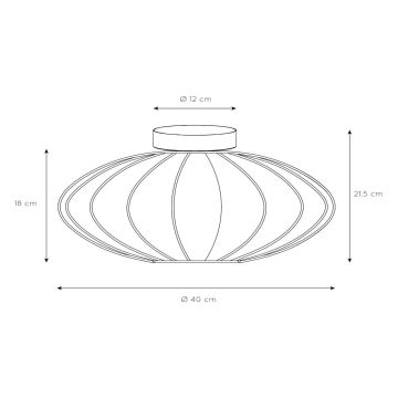 Lucide 03147/40/38 - Laevalgusti CORINA 1xE27/40W/230V d. 40 cm kreemikas