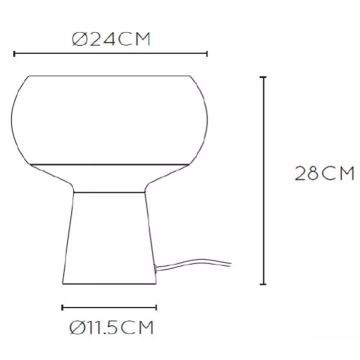 Lucide 05540/01/30 - Laualamp FARRIS 1xE27/25W/230V must