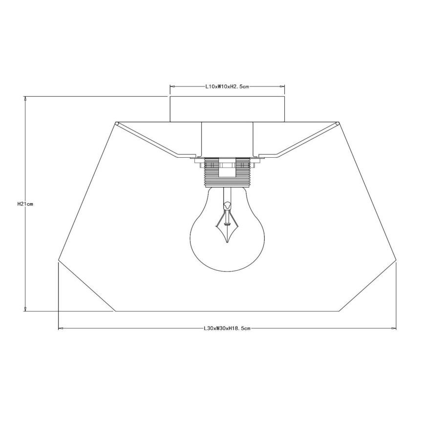 Lucide 10121/30/30 - Laevalgusti JESSICA 1xE27/60W/230V must