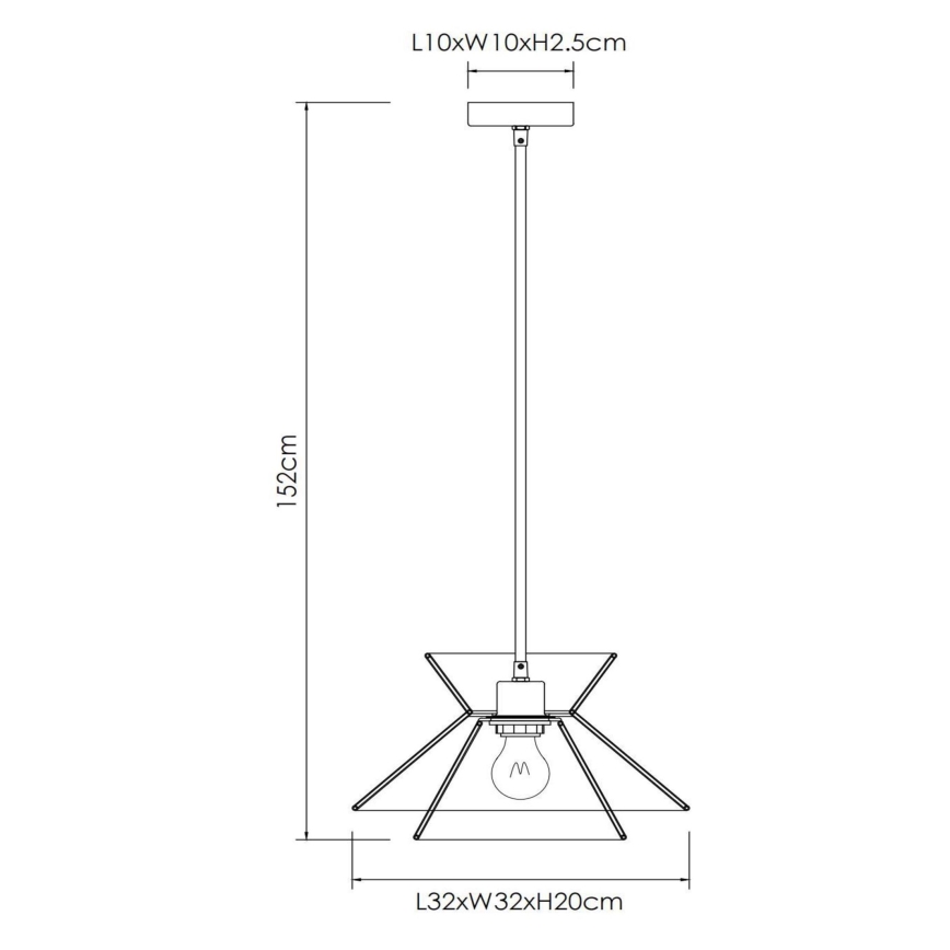 Lucide 10420/32/72 - Lühter TASMAN 1xE27/60W/230V beež