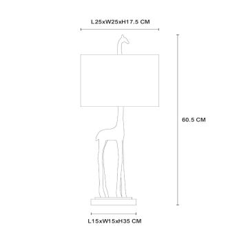 Lucide 10506/81/02 - Laualamp EXTRAVAGANZA MISS TALL 1xE27/60W/230V kuldne