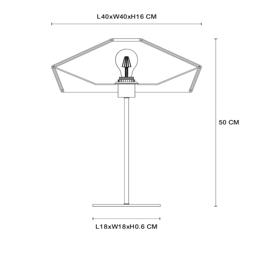 Lucide 10513/40/72 - Laualamp YUNKAI 1xE27/60W/230V pruun