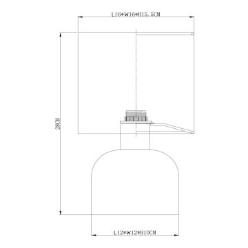 Lucide 10516/01/33 - Laualamp WOOLLY 1xE14/40W/230V roheline