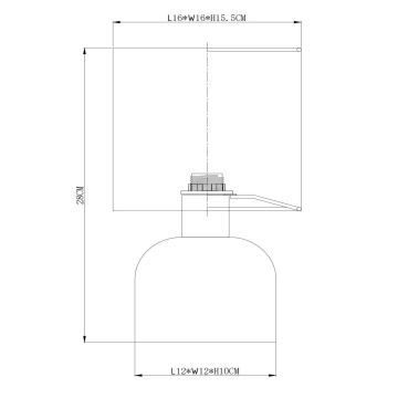 Lucide 10516/01/38 - Laualamp WOOLLY 1xE14/40W/230V kreemikas