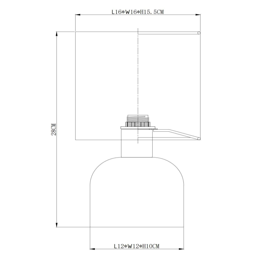 Lucide 10516/01/38 - Laualamp WOOLLY 1xE14/40W/230V kreemikas