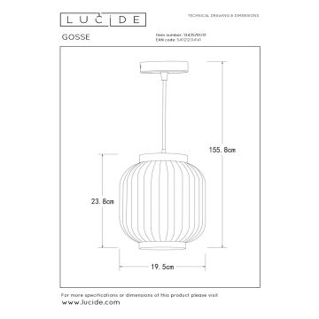 Lucide 13435/01/31 - Lühter GOSSE 1xE27/40W/230V