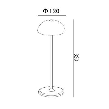 Lucide 15500/02/30 - LED Hämardatav puutetundlik väli lamp JOY LED/1,5W/4V IP54 must