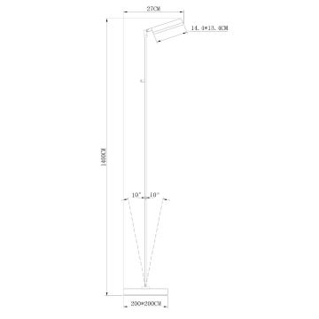 Lucide 19730/10/11 - LED Hämardatav põrandalamp AARON LED/12W/230V kroom