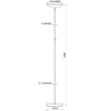 Lucide 19791/20/31 - LED Hämardatav põrandalamp ZENITH LED/20W/230V valge