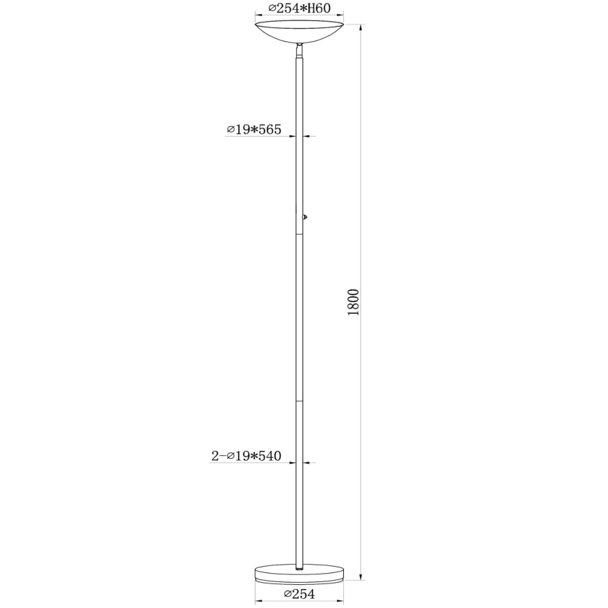 Lucide 19791/20/31 - LED Hämardatav põrandalamp ZENITH LED/20W/230V valge