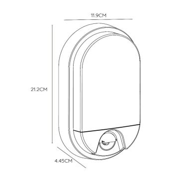 Lucide 22864/10/30 - LED Väli seinavalgusti koos anduriga HUPS LED/10W/230V IP54 must