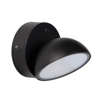 Lucide 22865/12/30 - LED Väli seinavalgusti koos anduriga FINN LED/12W/230V IP54 must