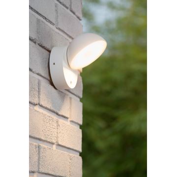 Lucide 22865/12/31 - LED Väli seinavalgusti koos anduriga FINN LED/12W/230V IP54 valge