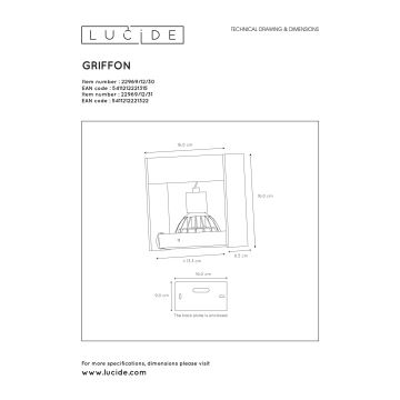 Lucide 22969/12/31 - LED Hämardatav kohtvalgusti GRIFFON 1xGU10/12W/230V