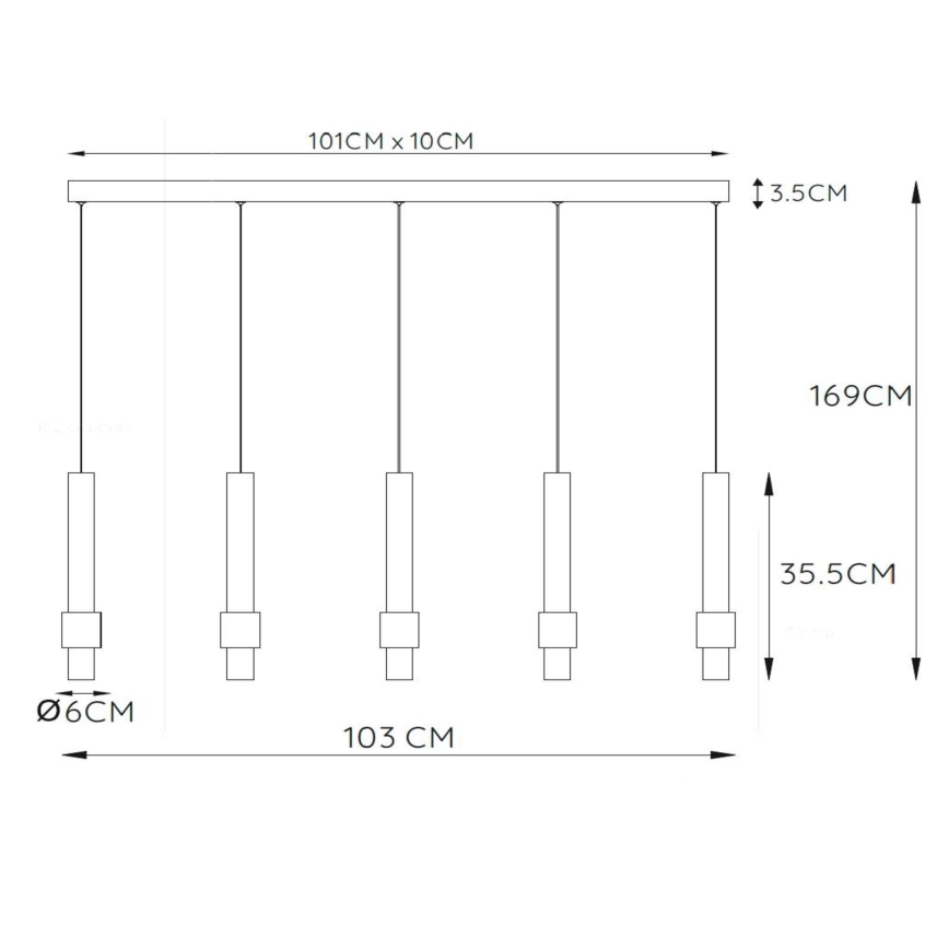 Lucide 24402/30/30 - LED Hämardatav lühter MARGARY 5xLED/4,2W/230V must