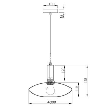 Lucide 25413/01/02 - Lühter SINGALA 1xE27/60W/230V